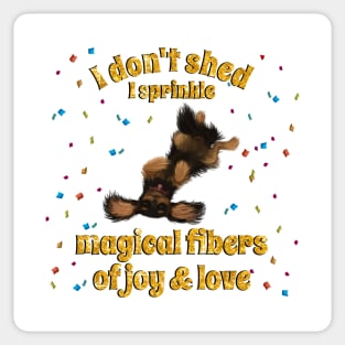 I don't shed, Black and Tan Cavalier King Charles Spaniel Sticker